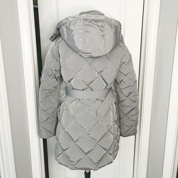 Burberry Weatherproof Puffer Goose Down Belted Pocket Nova Check Hooded Coat - Picture 3 of 14